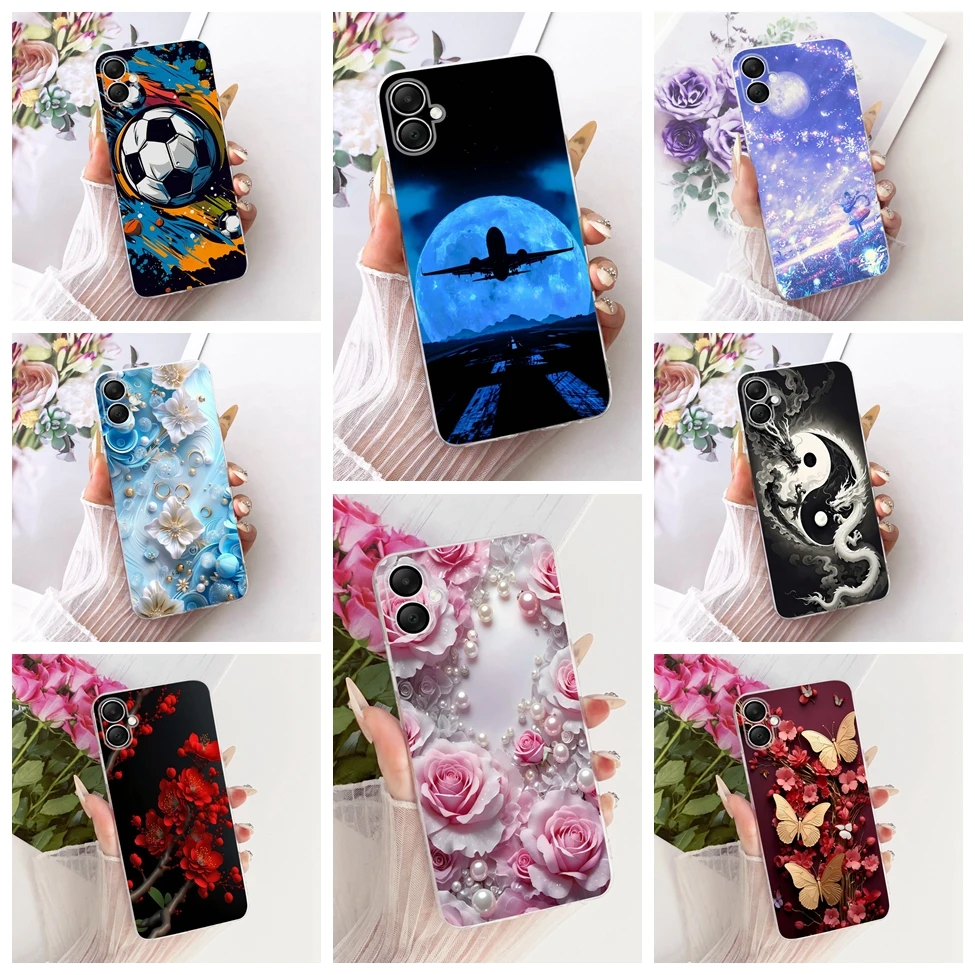 واضح غطاء لسامسونج غالاكسي A06 4G حالة لطيف القط الأزياء بارد 2D رسمت الغلاف لسامسونج A06 4G SM-A065F SM-A065M #1