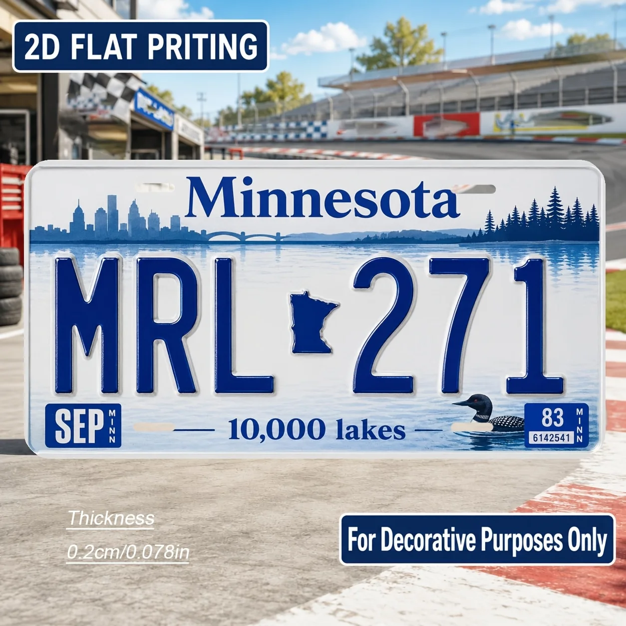 2D Flat - 【2D Flat】 2D Flat - [2D Flat] 2D Flat Printing, 1pc, Minnesota State Theme Vintage Sign, Home Decor, Birthday Gift, Re