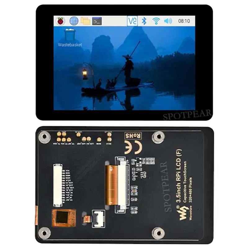Raspberry Pi 3.5 inch LCD F Display Capacitance TouchScreen 60fps ST7796 GT9110 Also For Arduino/RP235/Pico2/ESP32/RP2040