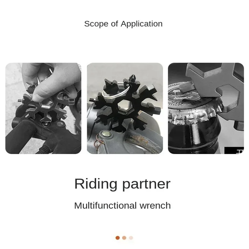 Portable Multifunction Torque Snowflake Wrench Alloy Steel Hexagonal Universal 18-in-1 Octagonal Screwdriver Household Tool