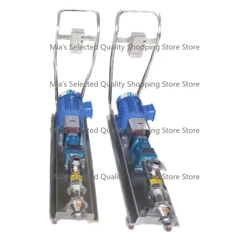 G Series Stainless Steel 304 316L High Viscosity Liquid Transfer Pump with Trolley Single Screw Pump for Industrial Use