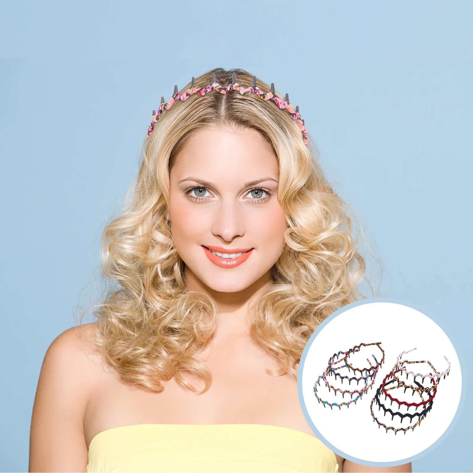 9 stuks elegante getande hoofdbanden vrouwen haaraccessoires gemengde kleur comfortabel ontwerp voor lange slijtage tanden hoofdbanden