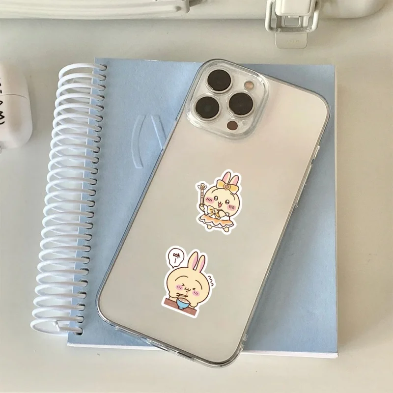60pcs Cute Chiikawa USAGI Stickers Pack Decorative Scrapbook Laptop Phone Case Water Bottleうさぎ Cartoon Stickers DIY Kids G view 3
