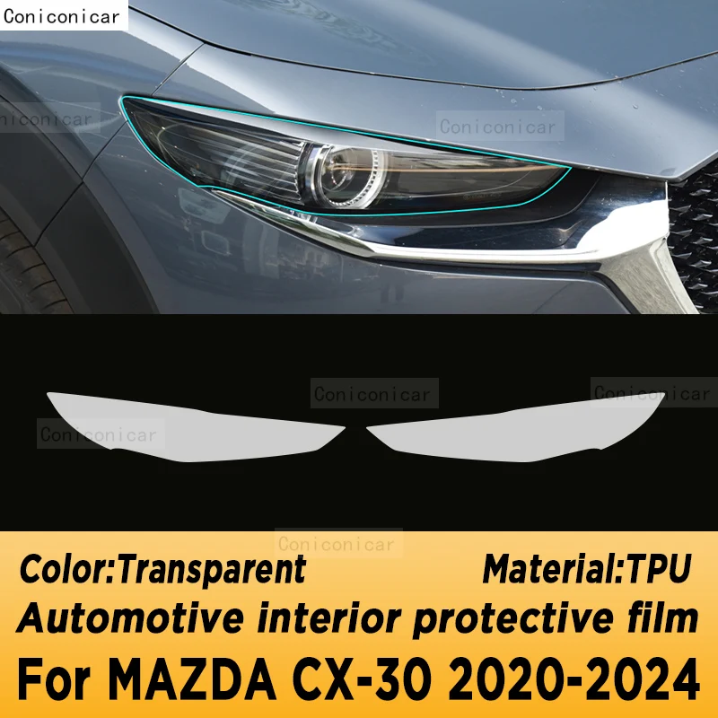 For MAZDA CX30 2020-2024 Gearbox Panel Navigation Screen Automotive Interior TPU Protective Film Cover Anti-Scratch Accessories