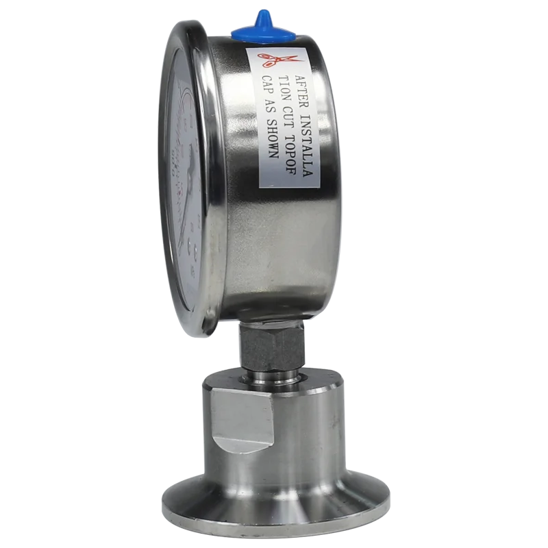 Hygienic Diaphragm Pressure Gauge YTP60BF Stainless Steel Shock-Resistant Diaphragm Clamp 50.5 Food Quick-Install Clamp Type