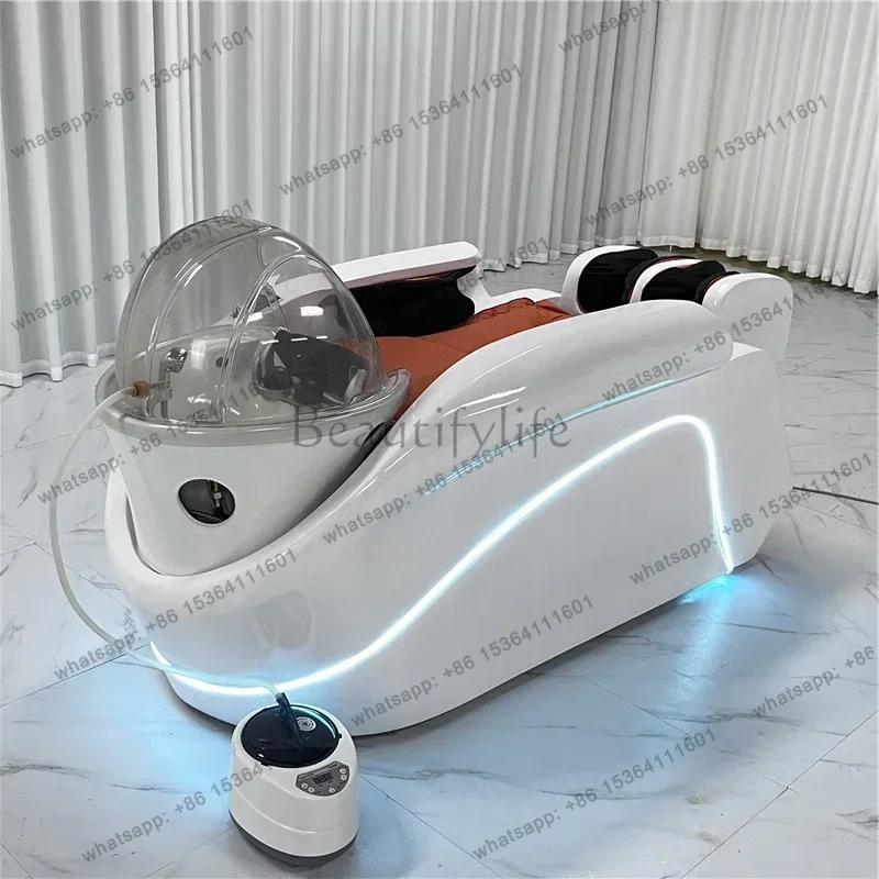 LSElectric Massage Shampoo Chairs Hair Salon Water Cycle Fumigation Multifunction Shampoo Chairs Salon Furniture Silla Champu FY