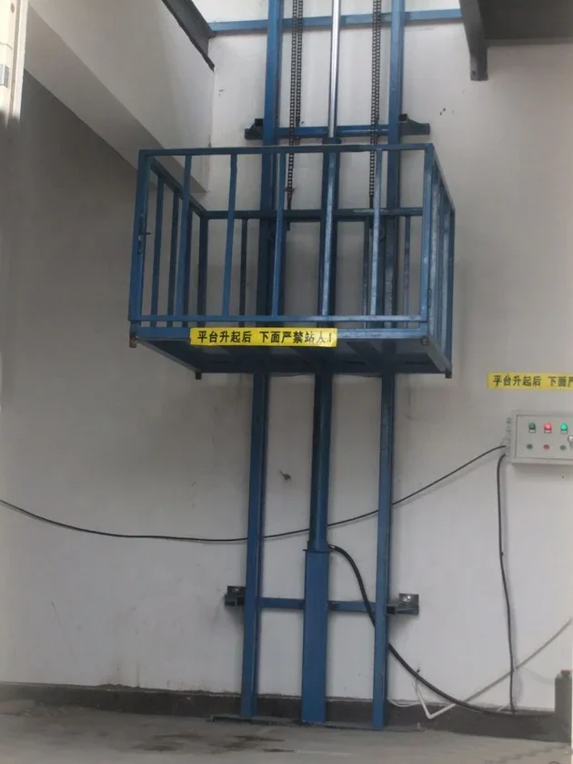 Guide Rail Vertical Lift Industrial Material Freight Lift Freight Elevator Hydraulic Goods Elevator Cargo Lift For Warehouse