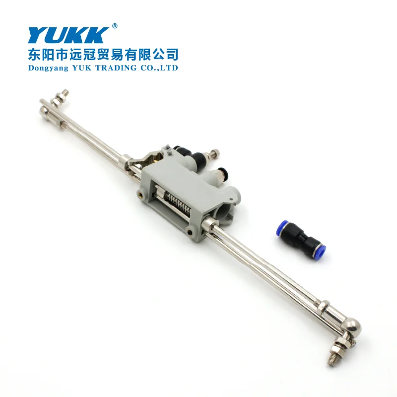 Pneumatic pull rod for flat stitch stitch machine