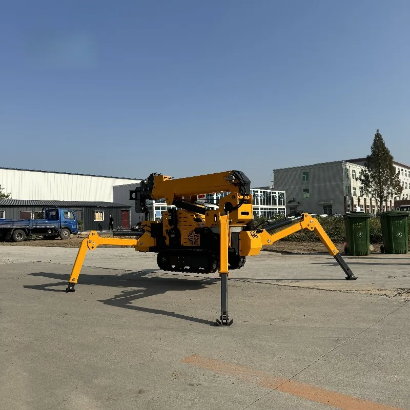 Mobile Glass Lifting Spider Crane 5 Ton Portable Hydraulic Cranes Fly Jib Stabilizer Legs Construction Project