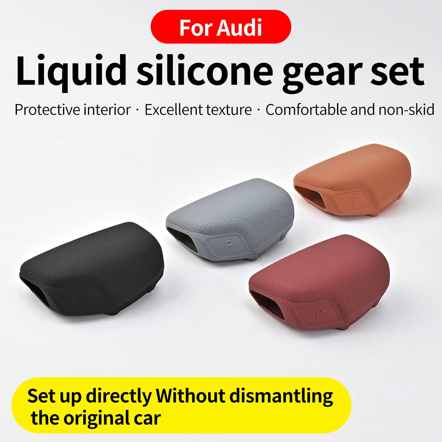 

For Audi A4 A5 Q5 SQ5 S4 S5 Q7 SQ7 RS 4 RS 5 Car Automatic Gear Lever Shift Knob Handle Wear-resistant Protect Cover Accessories