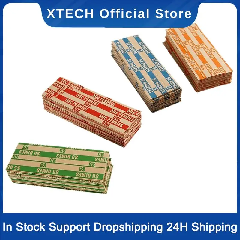 

XTECH 1000 Ассорти оберток для монет в плоскую полоску — пенисы, никели, куранты, четверти
