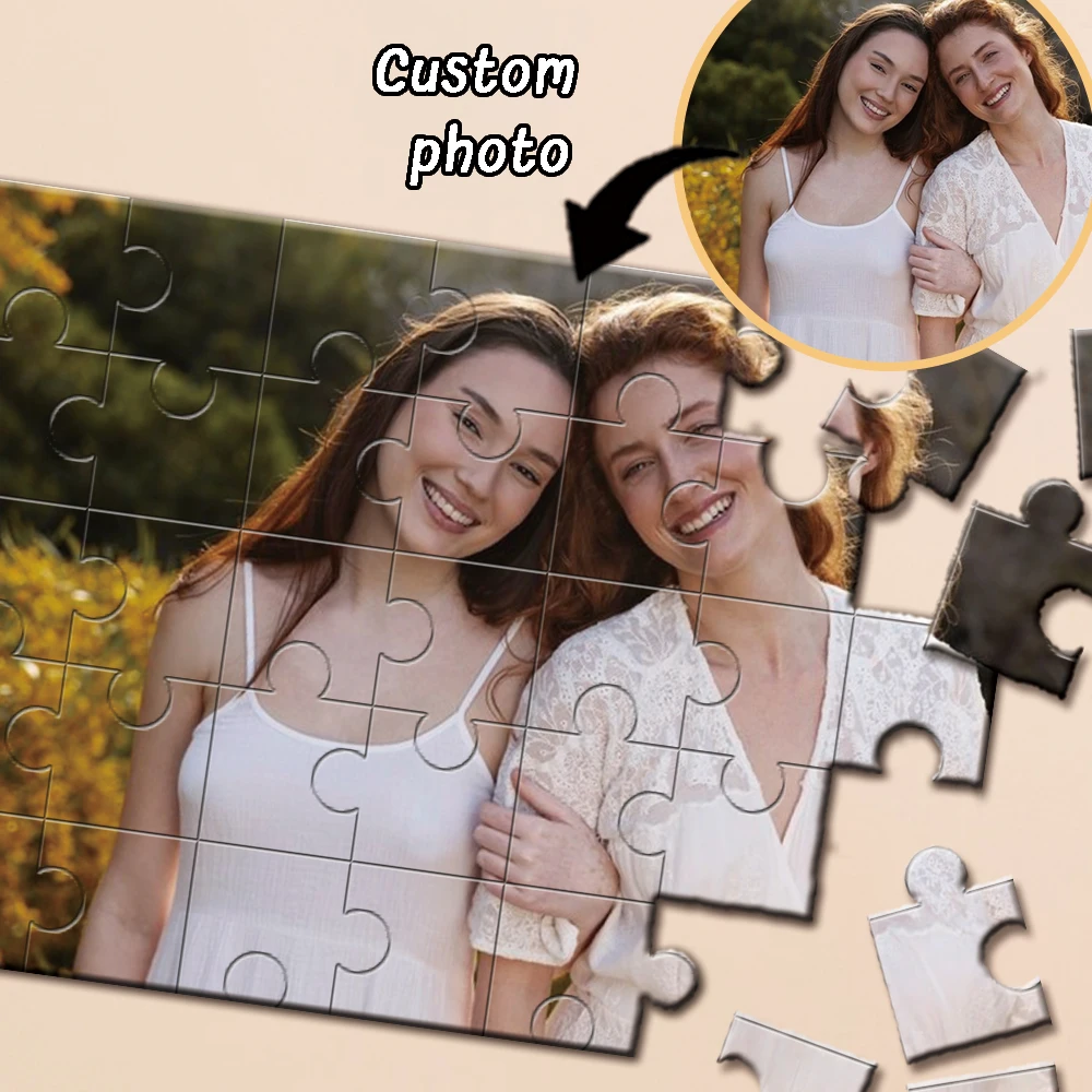 35/150/300/500/1000pcs cool sister Custom Photo Customized Picture Jigsaw puzzle Custom DIY Personalised Photo Puzzles