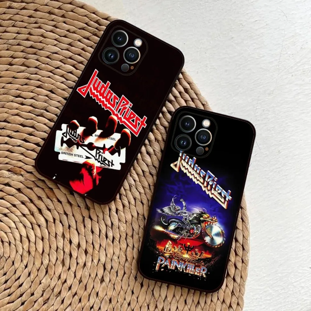 

Rock Band J-Judas P-Priest Phone Case For iPhone 15,14,13,12,11,Plus,Pro Max,XS,X,XR,SE,Mini,8,7 Soft Silicone Black Cover