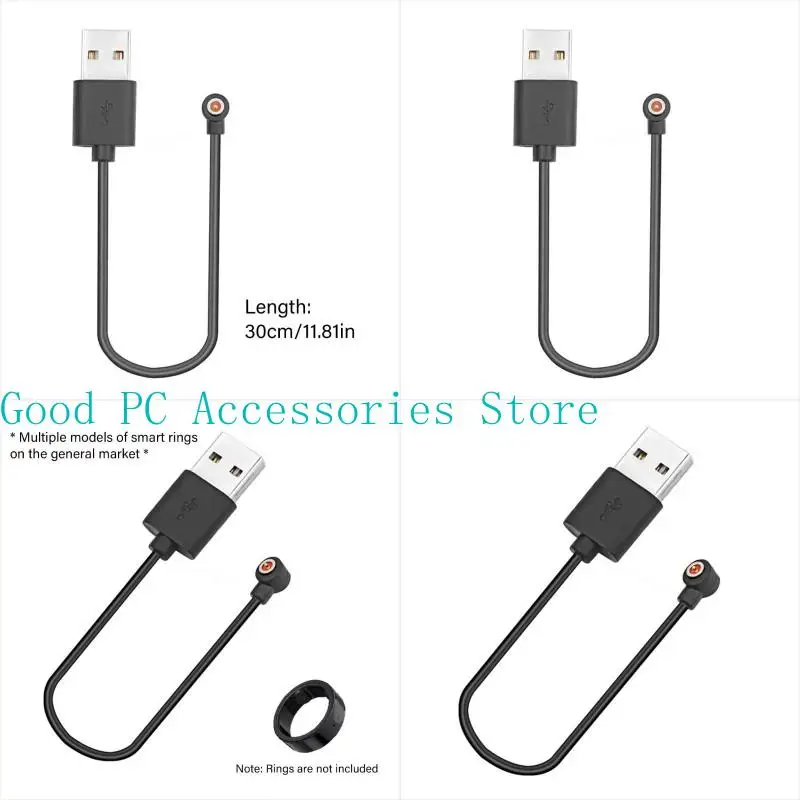 USB Charging Cable 4mm Magnetic Connector for Intelligent Rings Wearable Devices And Beauty Instrument Home Office Use