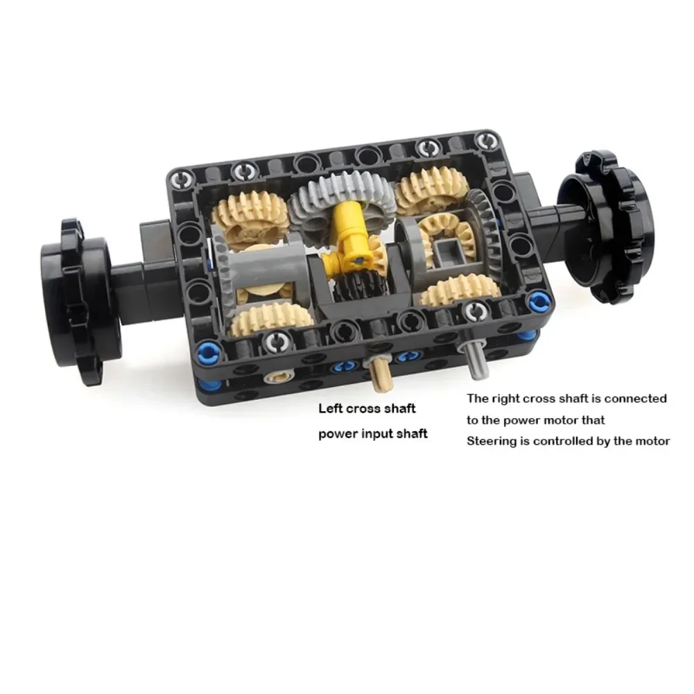 MOC-19788 Tank Remote Control Steering System Gear Differential  Building Block Puzzle Toys Educational Assembling Small Particl