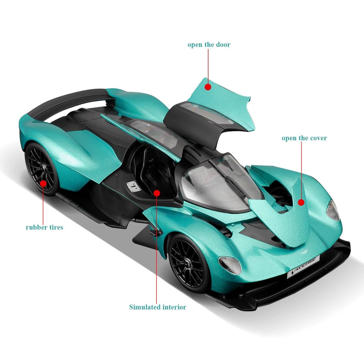 Maisto 1:18 2022 Aston Martin Valkyrie Supercars Hardcover Version Acrylic Box Diecast Hypercar Model Alloy Car Model Toy Gift