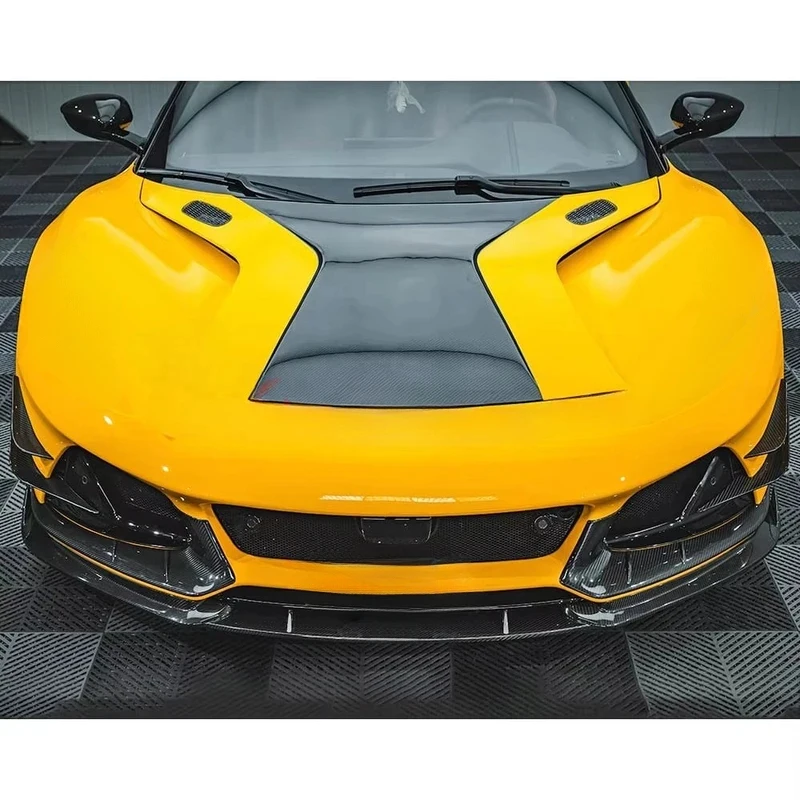 High-Quality Glossy Dry Carbon Fiber Front Lip for Lotus Emira
