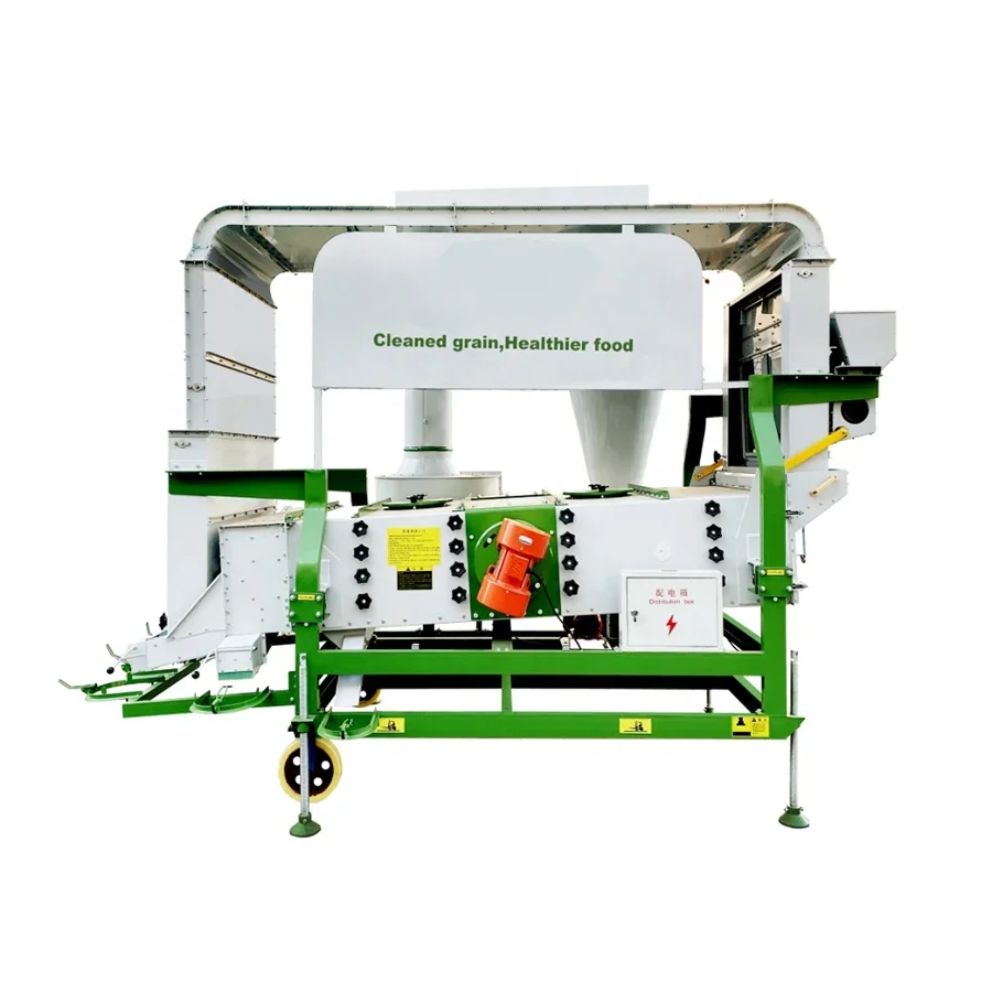 Máquina portátil totalmente automática para limpieza de semillas de chía, granos agrícolas, con doble pantalla de aire