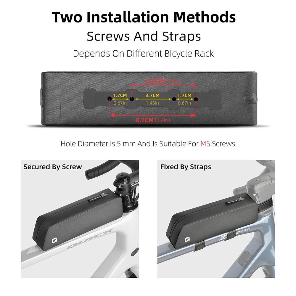 رينووالك الدراجة أعلى أنبوب حقيبة ، حالة للماء مع الترباس شنت وحزام ، الهوائية السحب المنخفض للترياتلون ، الحصى ، متب ، دراجة الطريق #3