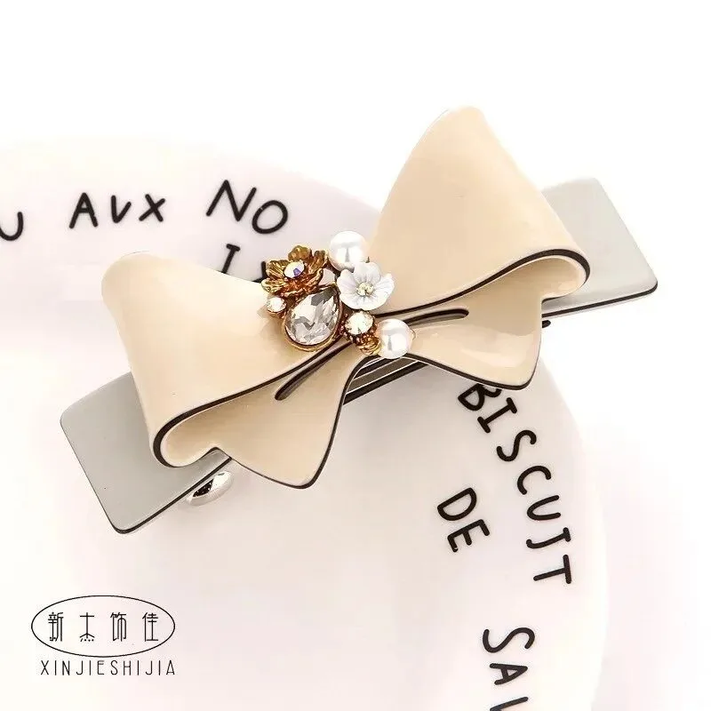 The Fashionable Versatile New High Quality Cute Back Head Bow Hair Side Barrette Clip for Elegant Ladies Daily Casual Wear Gift