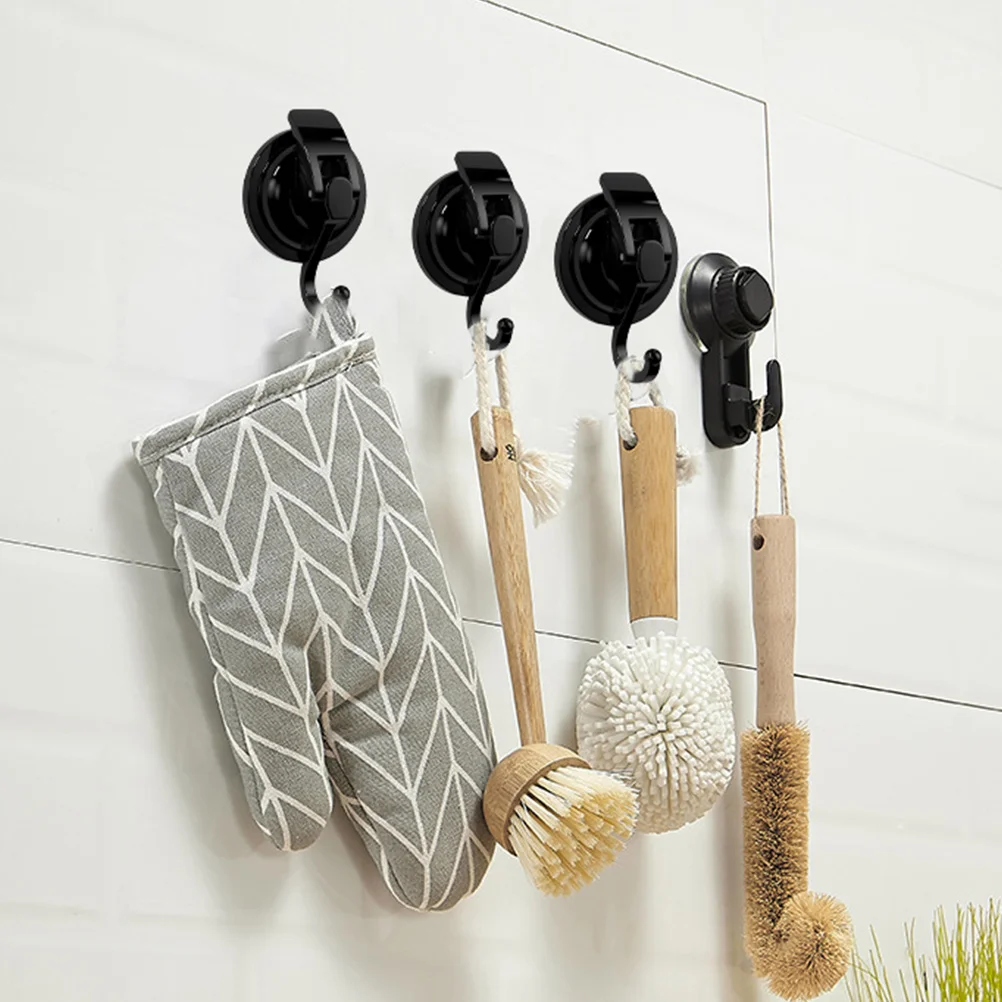 

2 pcs Suction Cup Hooks Non-Punching Waterproof Wall-Mounted Traceless Hanger For Bathroom Kitchen Glass Mirror Surfaces