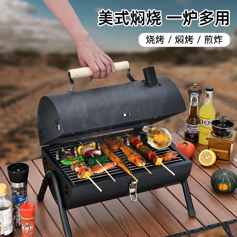 موقد فناء خارجي للشاي والفحم للاستخدام المنزلي للتخييم