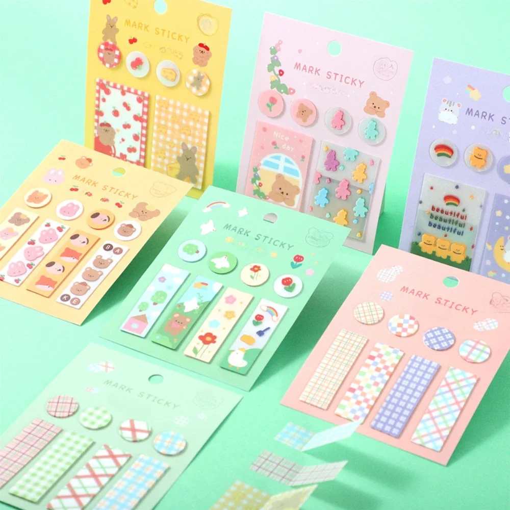 60/80 sheets/set Index Stickers Bookmarks Creative Kawaii Stationery Cartoon Reading Accessories Cute Bookmark Book Lover Gifts
