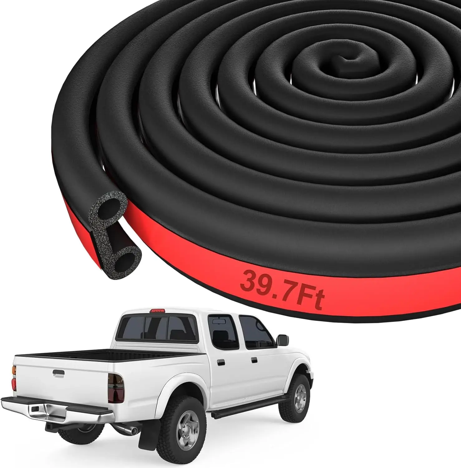 

Truck Tonneau Cover Seal Camper Shell Seal Rubber Weather Stripping With Double Hole Universal Tailgate Seals For Pickups Truck