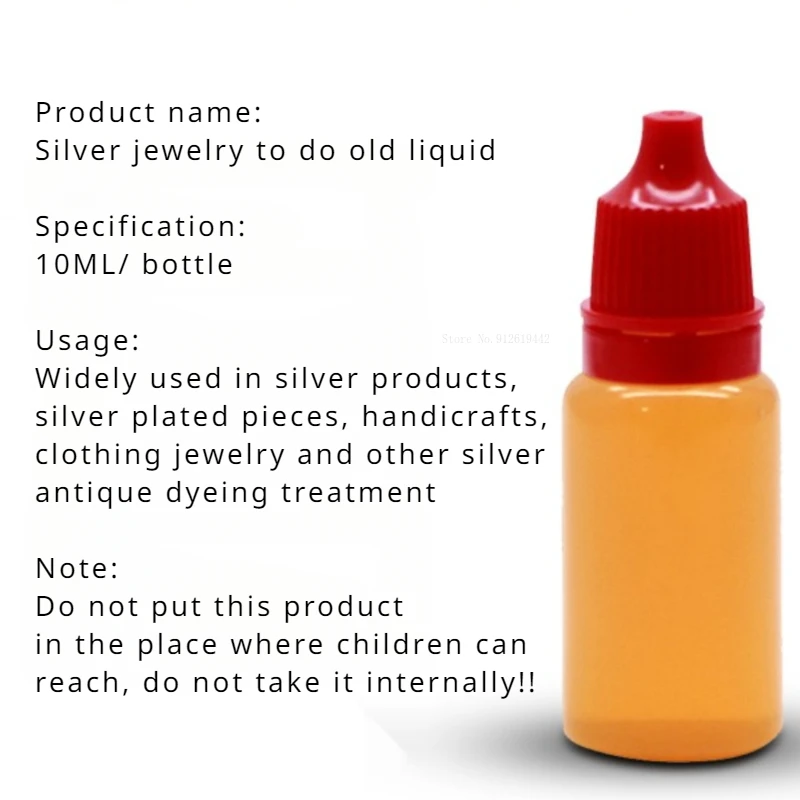 10ml/ Bottle 999 Sterling Silver Clay Jewelry Retro Do Old Liquid DIY Creative Silver Jewelry Room Temperature Blackening Agent