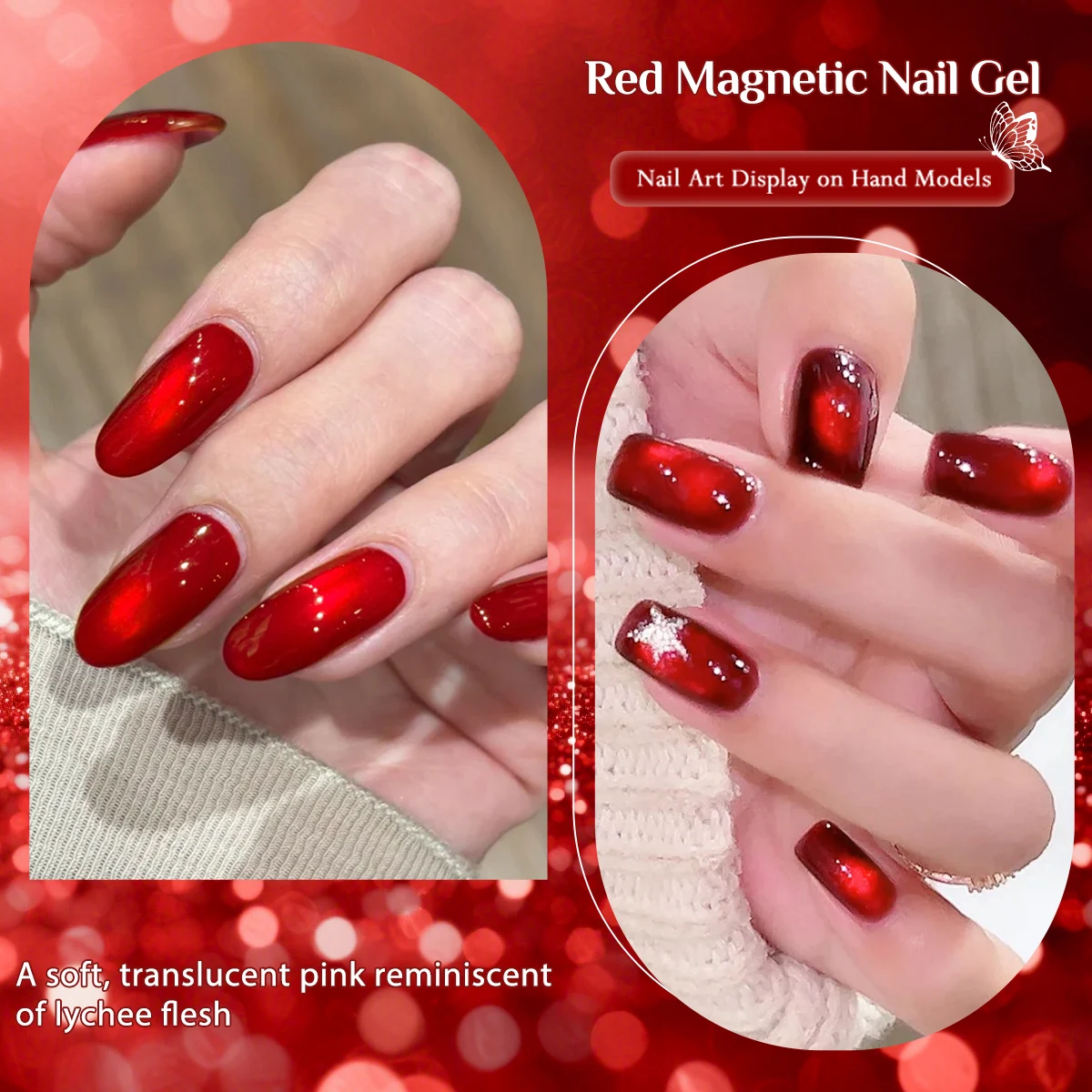 Vernis à ongles gel magnétique - Nail Art Red avis et prix