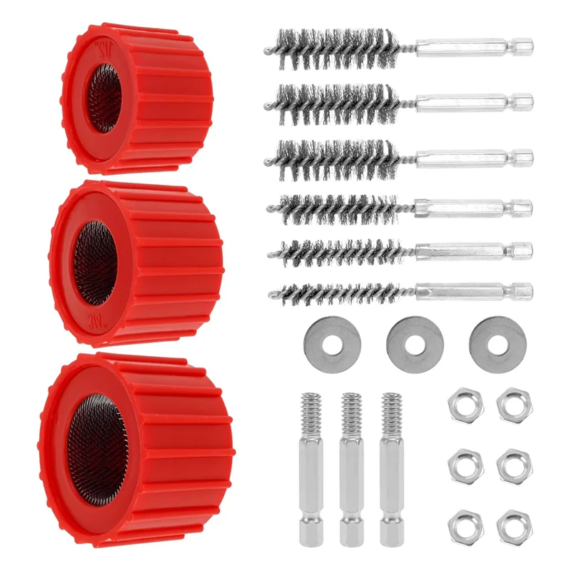 

Очиститель медных труб 1/2 дюйма 3/4 дюйма 1 дюйм, очиститель медных труб для дрели, очищает медные трубы, трубы и фитинги для пайки — новый