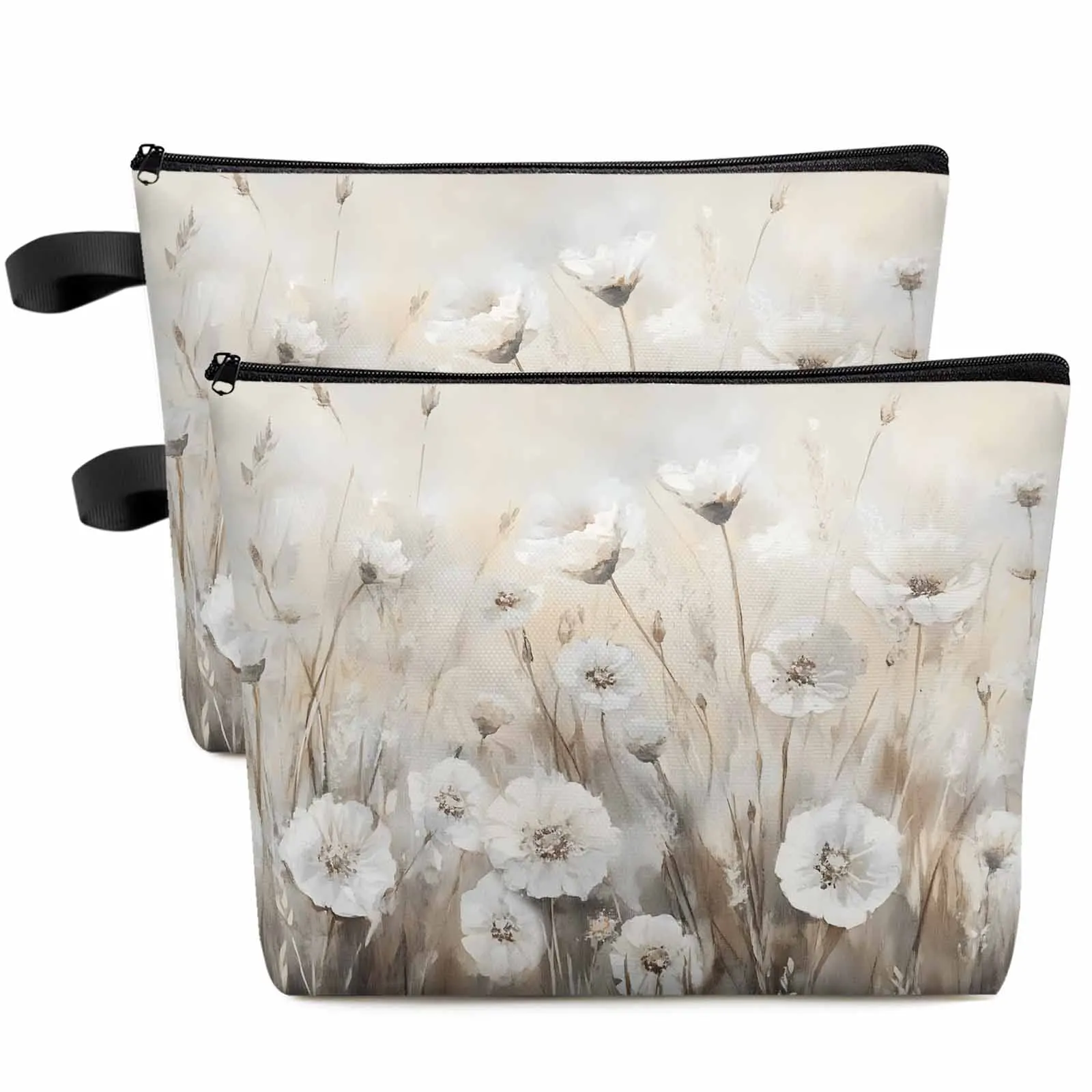 

Watercolor Vintage Flowers Makeup Bag Pouch Travel Essentials Lady Women Cosmetic Bags Toilet Organizer Storage Pencil Case
