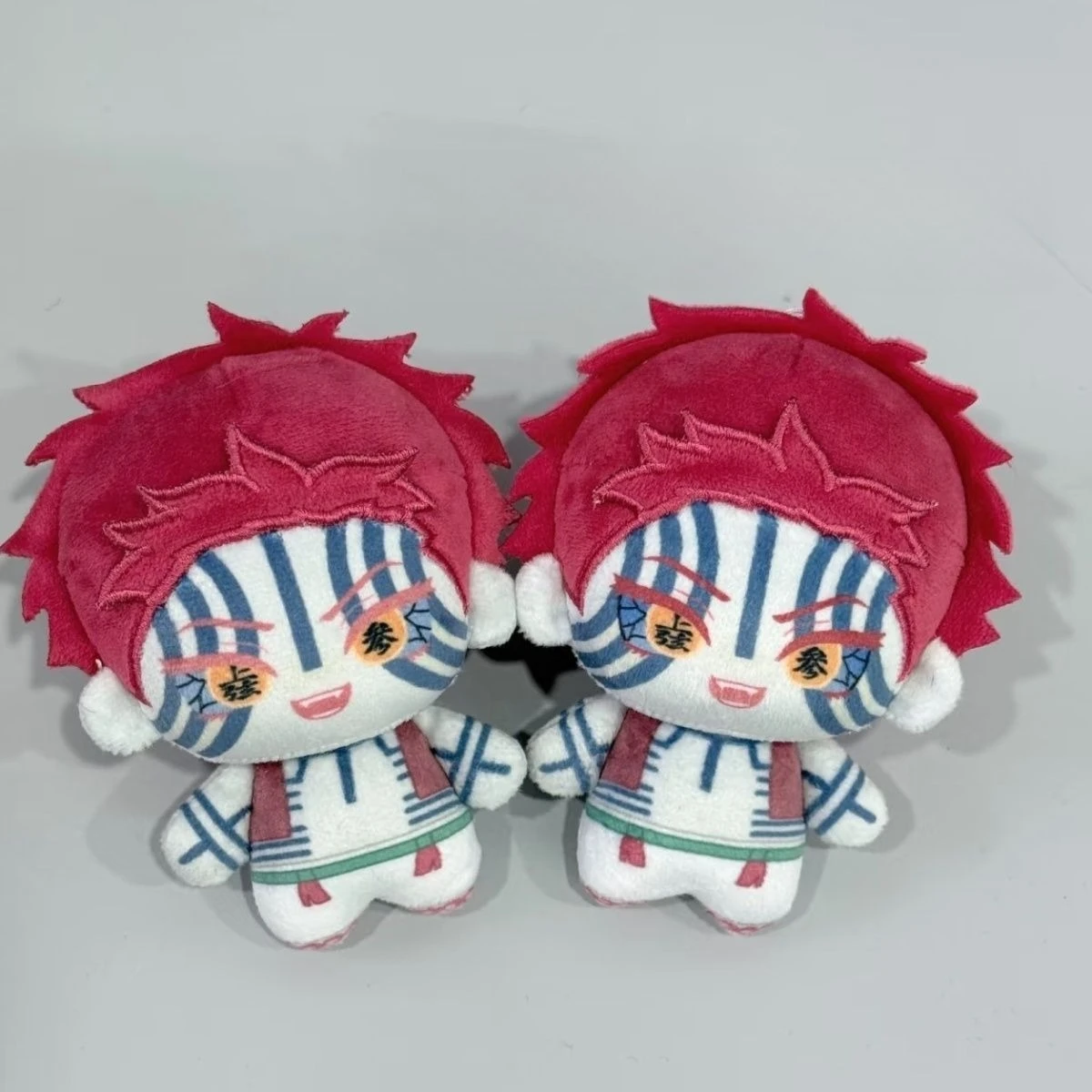 

10cm Anime Demon Slayer Akaza Plushie Nunu Body Soft Stuffed Pendant Cute Cartoon Figure Keychain Bag Cosplay Xmas Gift
