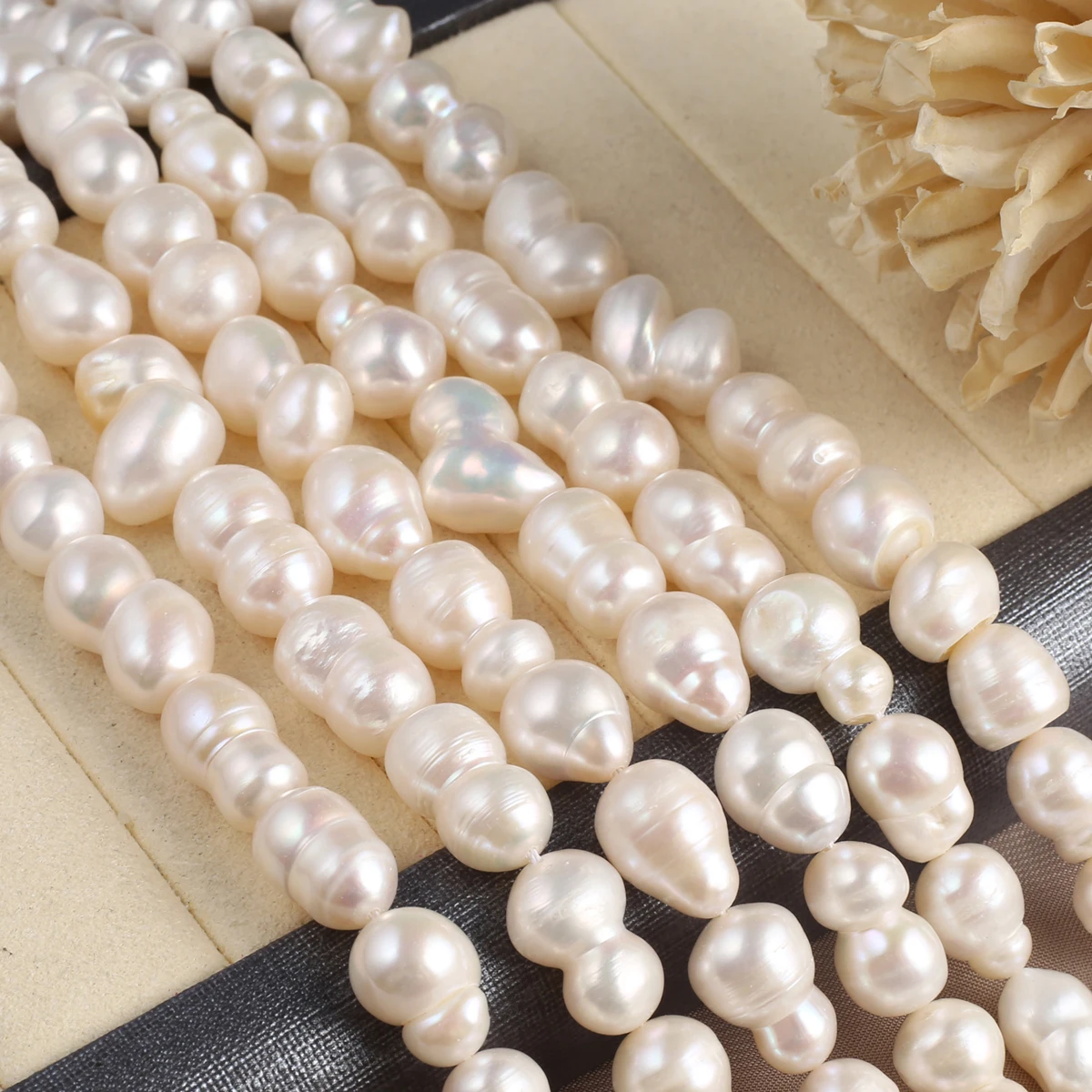 Natural Baroque Keshi Style Peanut Shape Good Quality Pearls 8x14-9x15mm for Fashion Jewelry Making DIY Necklace Earrings Gifts