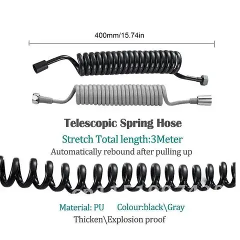 Flexível Primavera Mangueira De Chuveiro Para Bidé Pulverizador, Arma WC, Torneira De Encanamento De Água, Linha Telefônica, Acessórios Do Banheiro