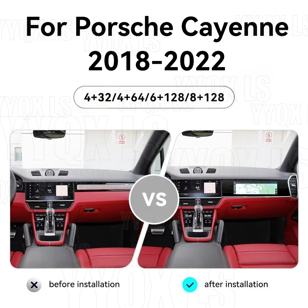Car Copilot Android Screen For Porsche Cayenne 2018~2023 Auto Headunit Monitor Carplay Passenger Seat Entertainment New Upgrade