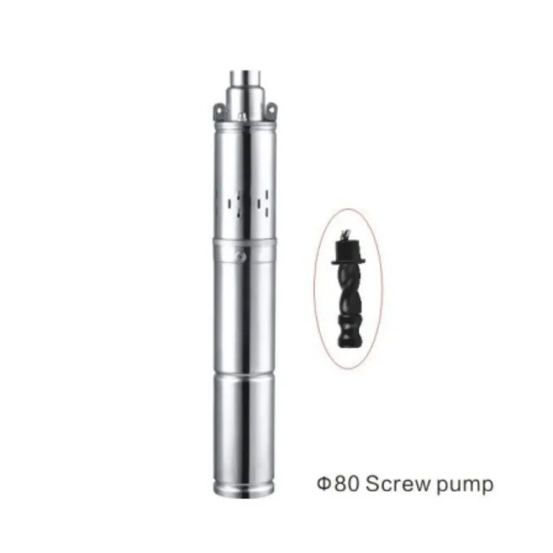 140M head 48v solar water pump mppt 750W brushless solar high-rise screw pump solar water pump