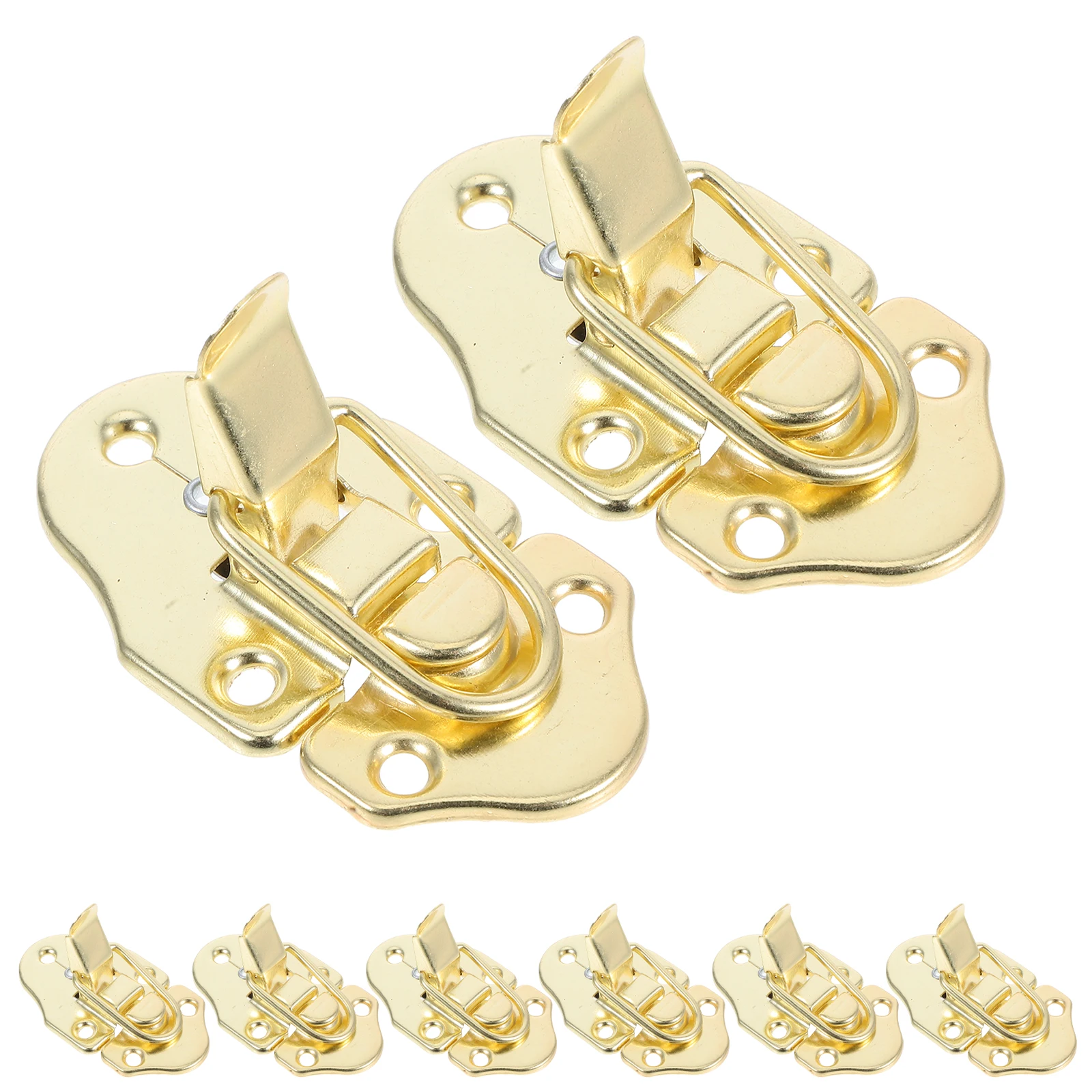 6pcs Vintage Wood Box Latch Retro Metal Toggle Hasp Catch For Jewelry Chests Toolboxes Cabinet Hardware Buckle Hook Lock Spring