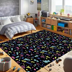 Arcade Star Carpet Bowling Hall Carpet Arcade Bar Carpet Retro Arcade Carpet Non-slip Suitable for Bedroom Kitchen