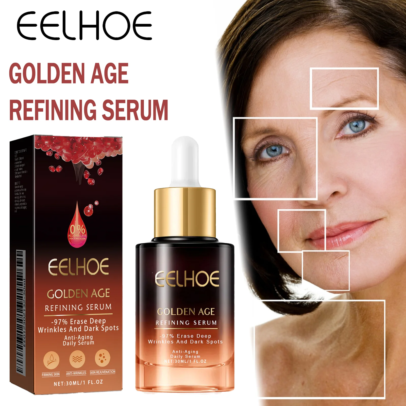 Golden Age Anti Aging Serum 30ml Wrinkle Reduction Face Serum With Pca Sodium Hydrating Firming Moisturizing Skin Care Essence