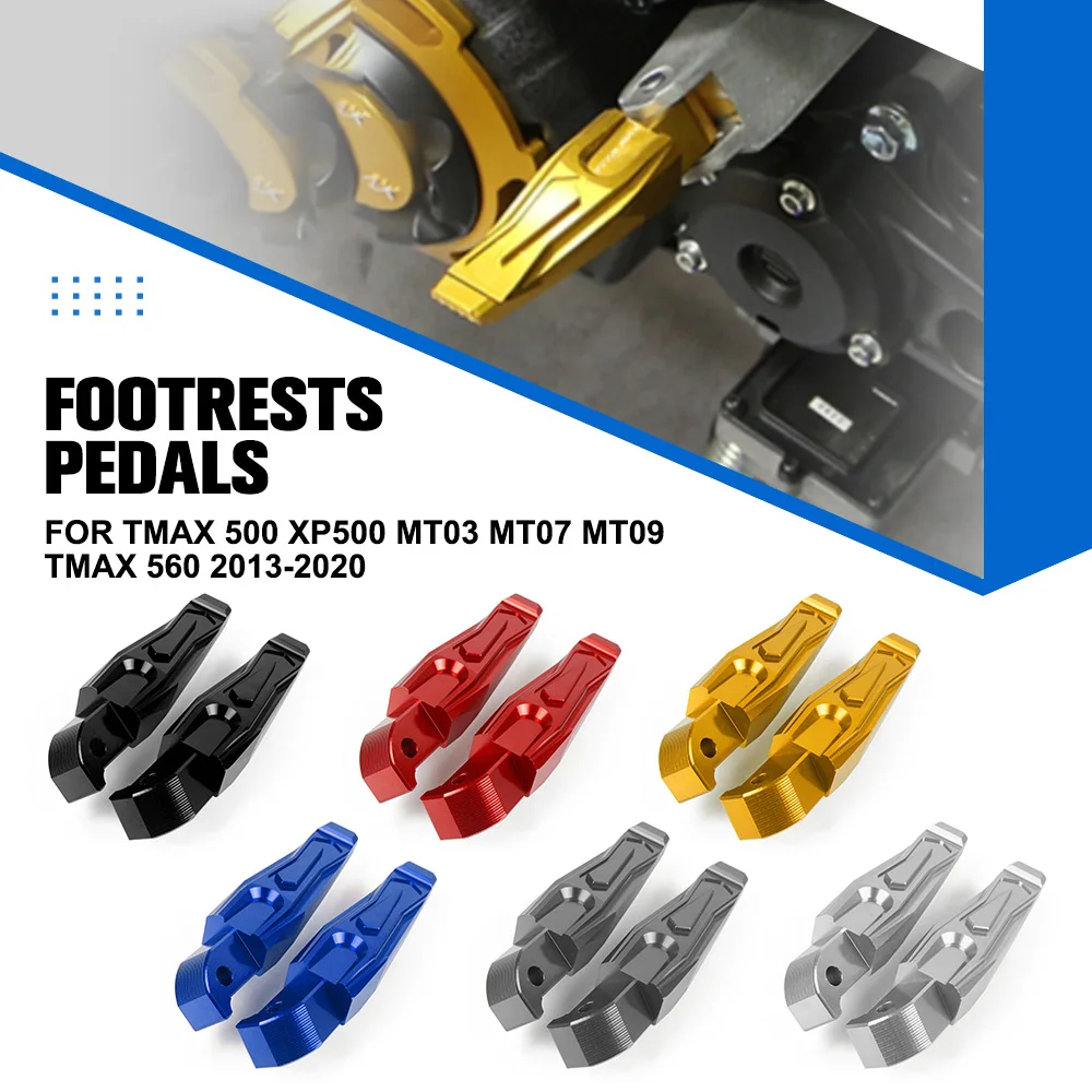 

Rear Foot Pegs Rests Passenger Footrests For Yamaha All Tmax 500 XP500 MT03 MT07 MT09 Tmax 560 2013-2020 Motorcycle Accessories