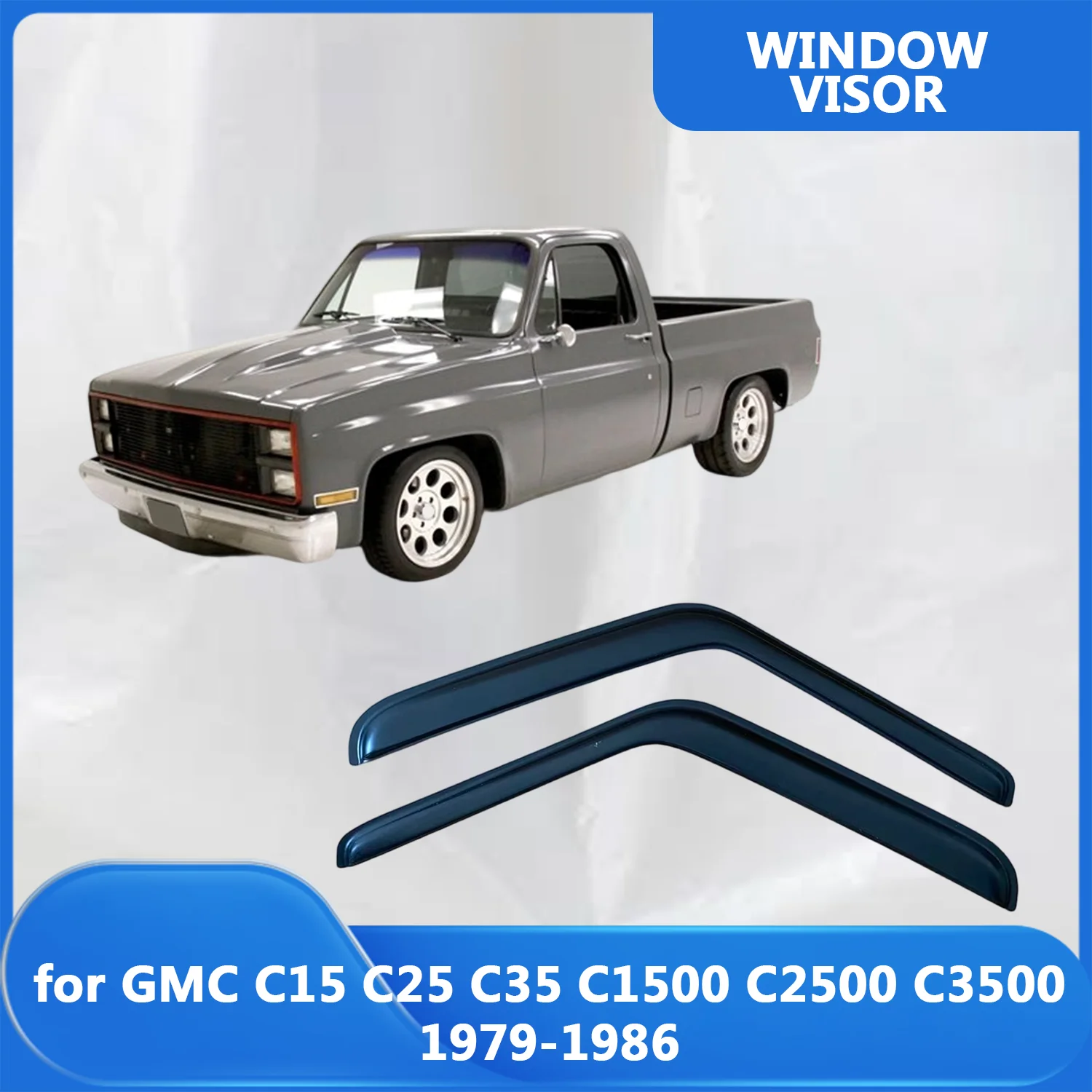 

Window Visor for GMC C15 C25 C35 C1500 C2500 C3500 1979-1986 Wind Deflectors Rain Guards Door Visor Vent Shades Ventvisor
