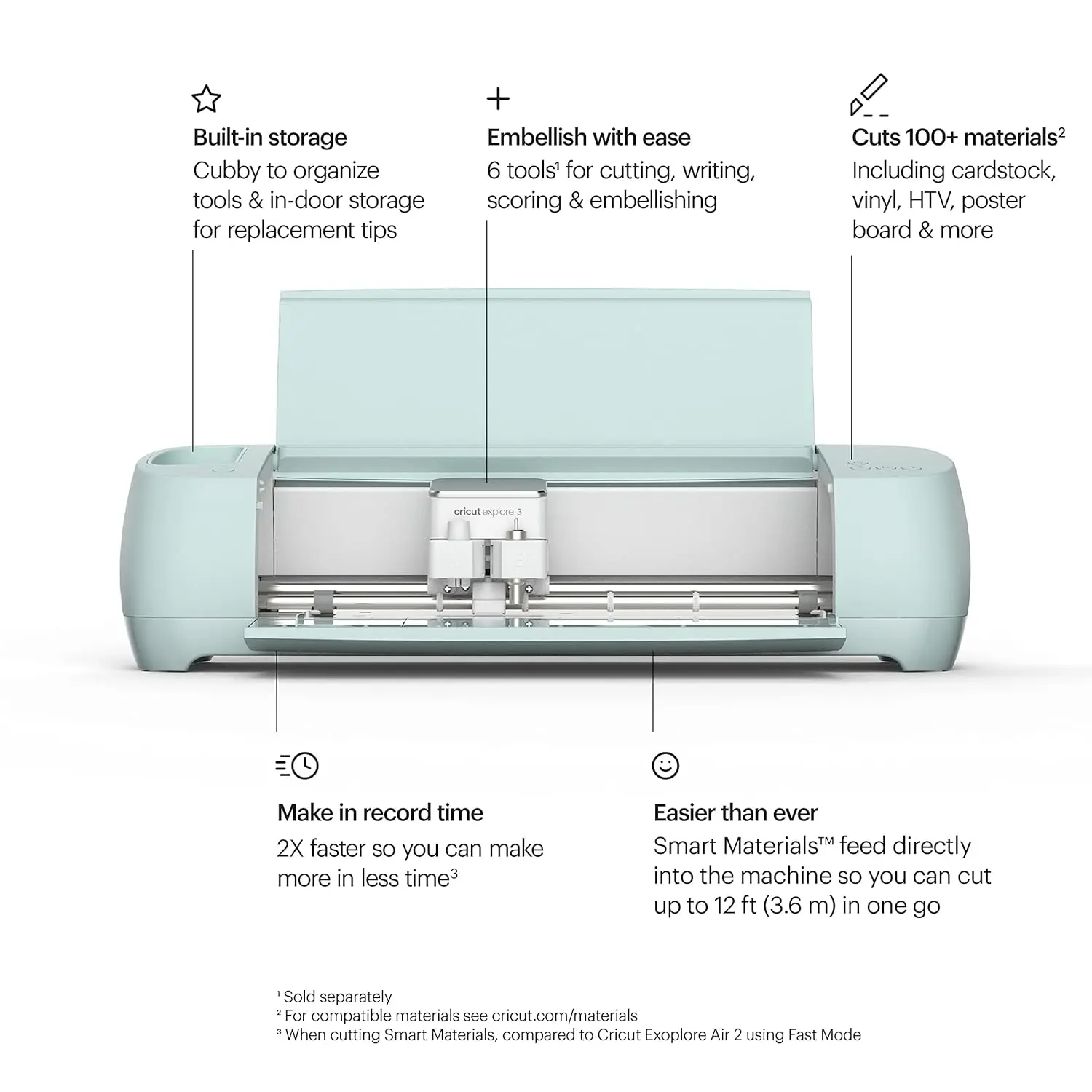 Explore Air 3 Machine with Cricut EasyPress 3, Smart Vinyl and Smart Iron-On Bundle - Project Ready Craft Cutting Machine with H