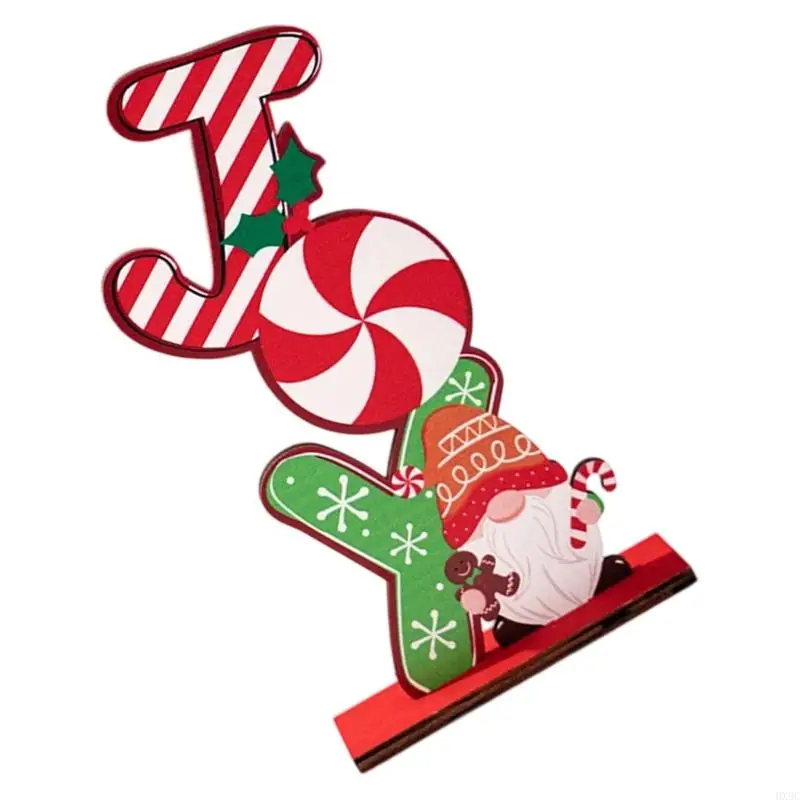 Painted Wooden Christmas Figurines Rudolph And Gingerbreads Man Home Office Decors HX6C