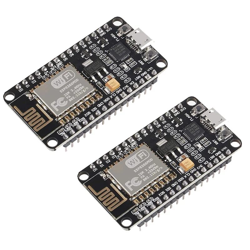 2Pcs ESP8266 NodeMCU CP2102 ESP-12E WiFi Module Internet of Things Development Board Works for Arduino IDE/Micropython