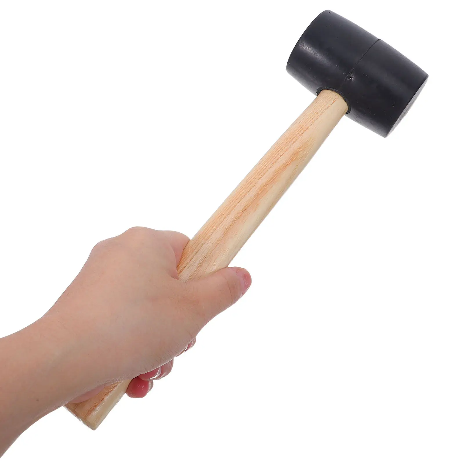 

Набор из 2 резиновых молотков с деревянной ручкой, инструмент для работы с деревом, для установки палаток, использования на природе и вскрытия кокосов