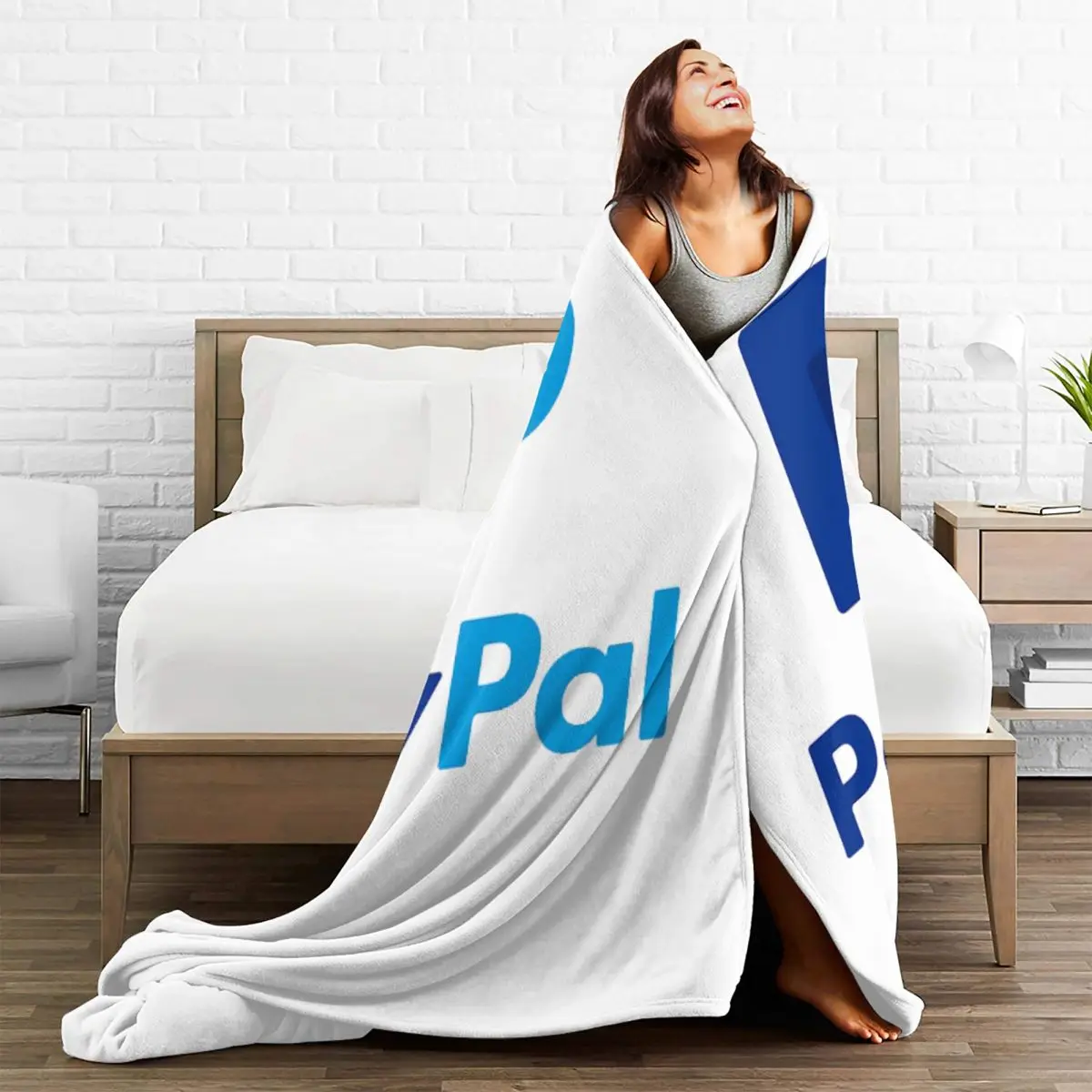 بطانية شعار باي بال ناعمة دافئة من الفلانيل بطانية رمي قطيفة للسرير وغرفة المعيشة والنزهات والسفر وأريكة المنزل