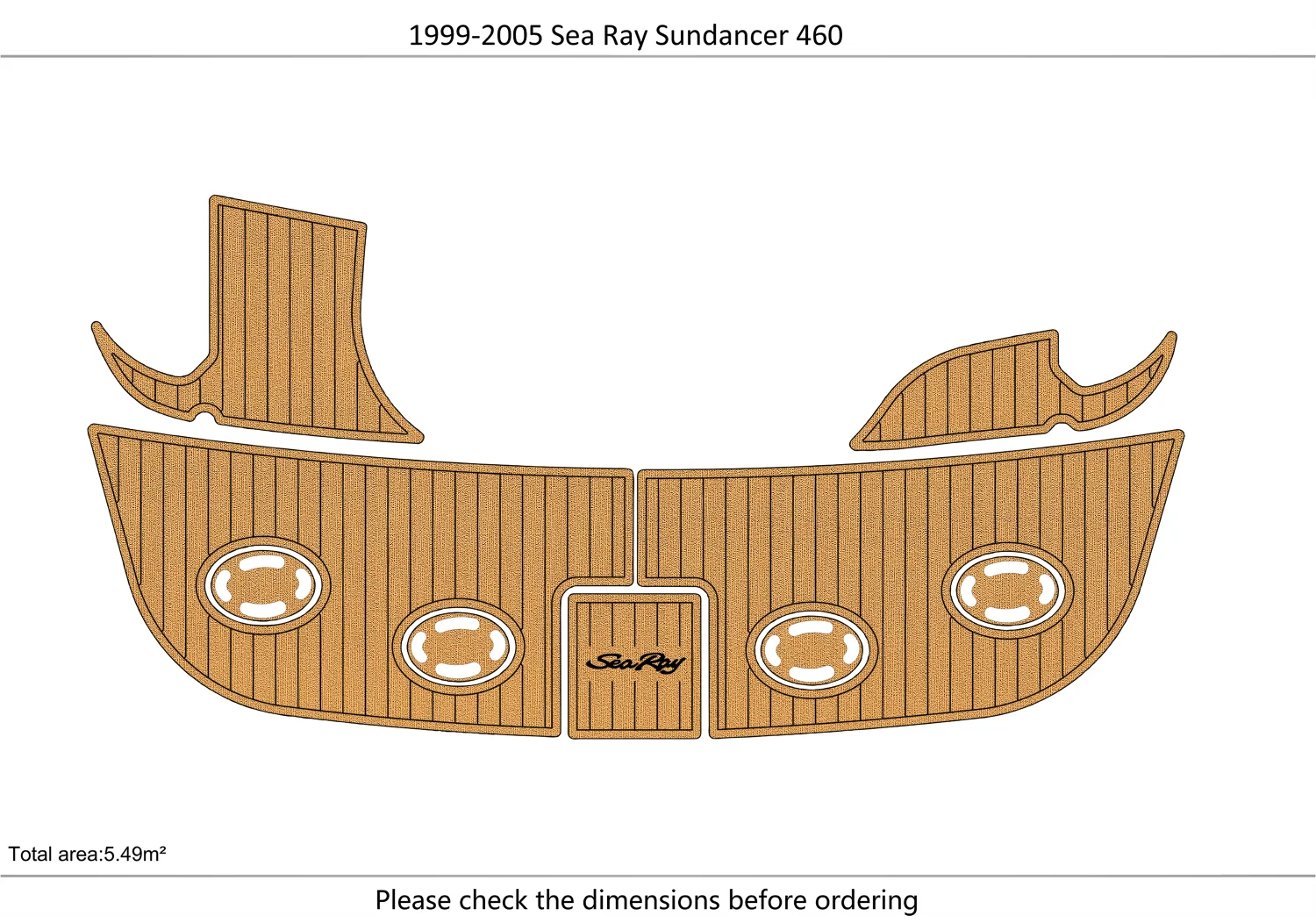 

1999-2005 Sea Ray S SP swimming platform 1/4" 6mm EVA fAUX carpet Water Ski Yacht Fishing Boat Non-slip mat floor