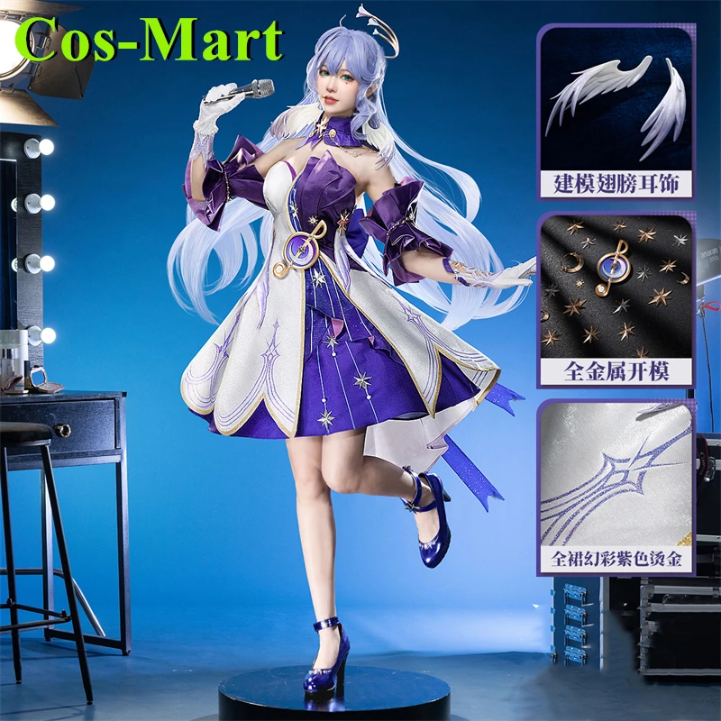 Cos-Mart Hot Game Honkai: Star Rail Robin Redbreast Cosplay Costume NiuSkin Party Role Play Clothing New Dress Wig