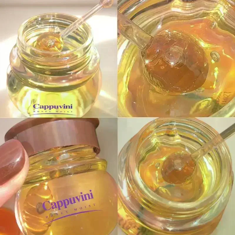 カプビニ モイスチャライジング ハニー リップオイル ハイドレーティング オーバーナイト ハニー リップバーム グロス プランプ リップライン軽減 スリープ リップマスク リップケア